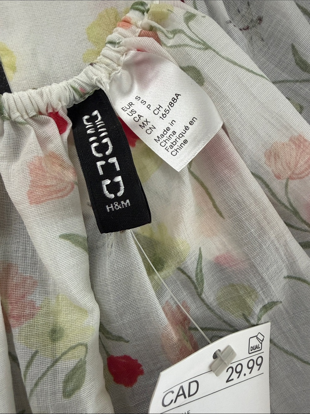 Womens White Floral Ruffle Top - Picture 5 of 7